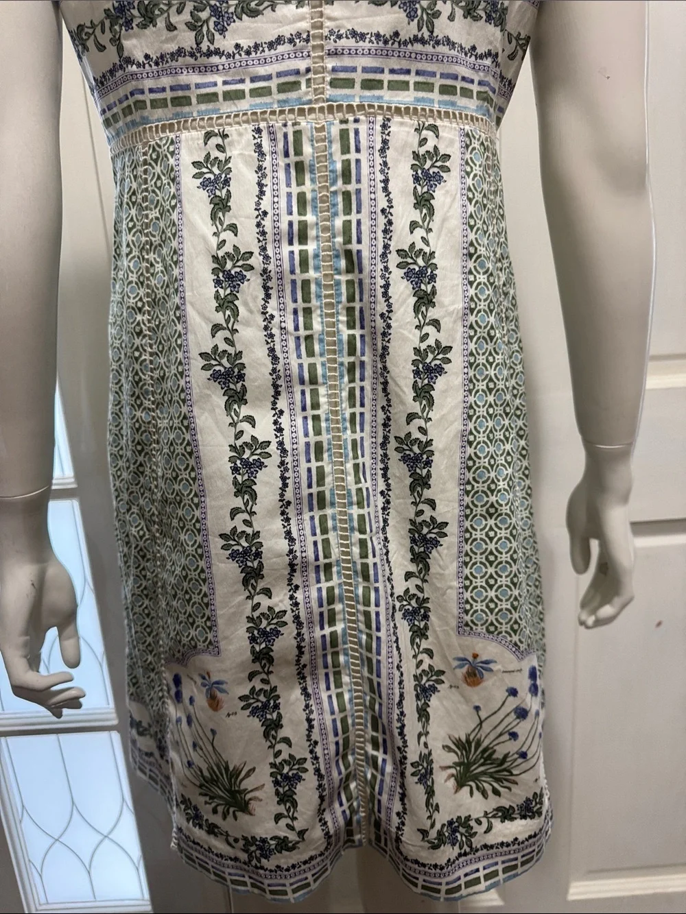 TORY BURCH TALIA BOTANICAL SHIRTDRESS,FLORAL GREEN~RARE SIZE 6